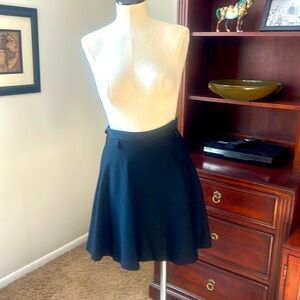 Vintage 1960's Black Short Circle Skirt ILGWU Label